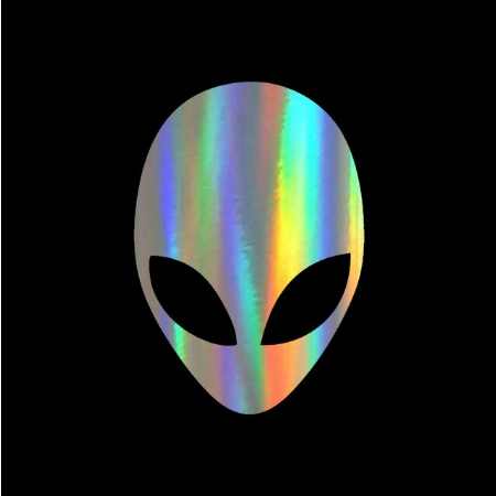 ALIEN HEAD METAL Decal (3 types)