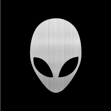 ALIEN HEAD METAL Decal (3 types)