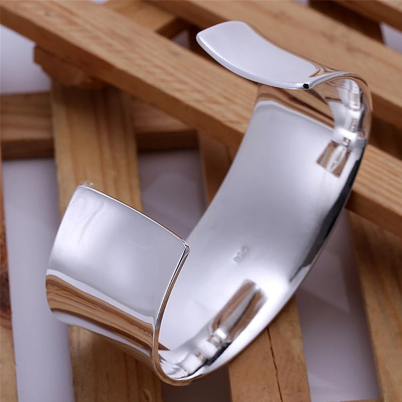 Sterling Silver 925 Wide Bangle