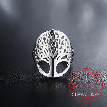 925 Sterling Silver Tree Of Life Ring