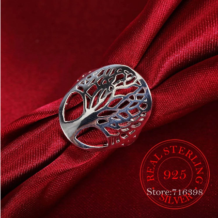 925 Sterling Silver Tree Of Life Ring