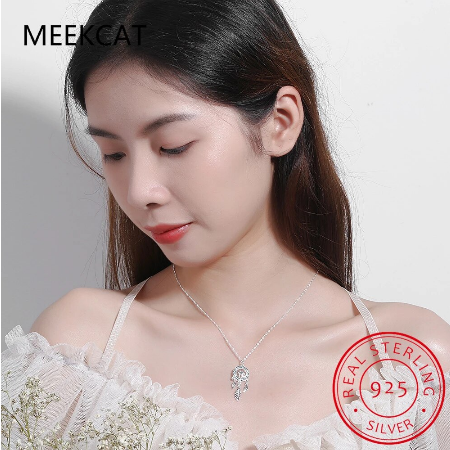 Meekat Genuine 925 Sterling Silver Dream Catcher Pendant Necklace