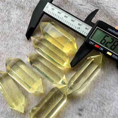 Rare Citrine Quartz Crystal Hexagonal Wand