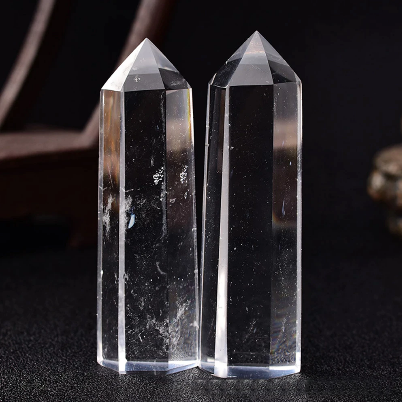100% Natural Crystal Quartz Hexagonal Wand