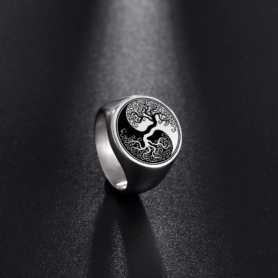 Yin Yang Tree of Life Ring