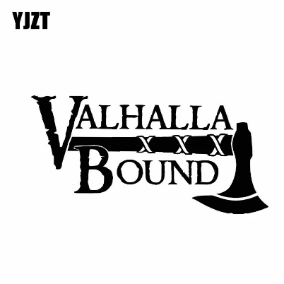 Valhalla Bound Viking Decal (Black or Silver)
