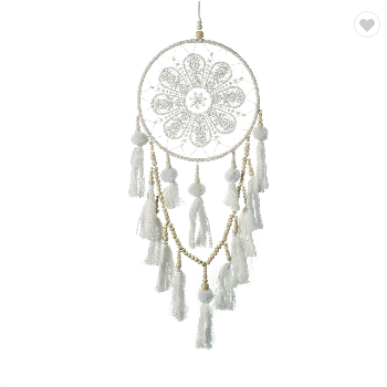 Handmade Traditional Hanging Boho Tassels Wood Beads Dreamcatcher (2)