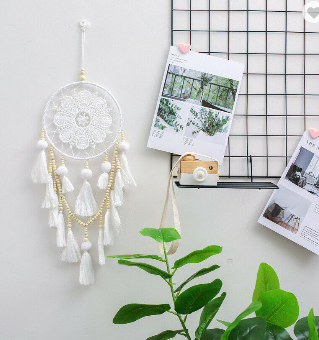 Handmade Traditional Hanging Boho Tassels Wood Beads Dreamcatcher (2)