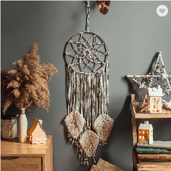 Bohemian Woven Macrame Dreamcatcher - Handmade (3)