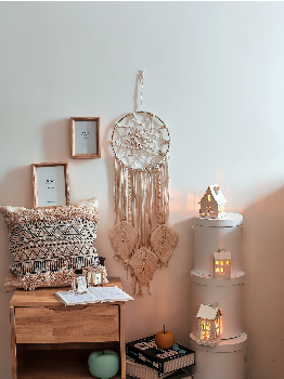 Bohemian Woven Macrame Dreamcatcher - Handmade (3)
