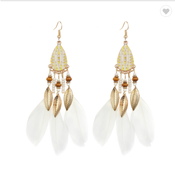 Native Boho Feathered Earrings (3 Colors)