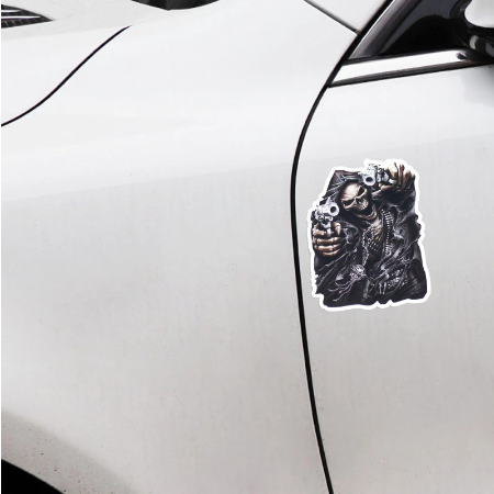 Grim Gun Totting Assasin Decal