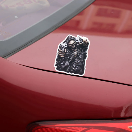 Grim Gun Totting Assasin Decal