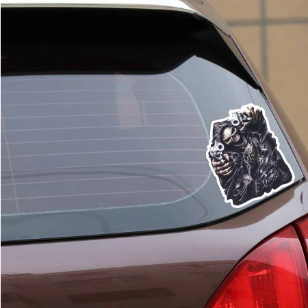 Grim Gun Totting Assasin Decal