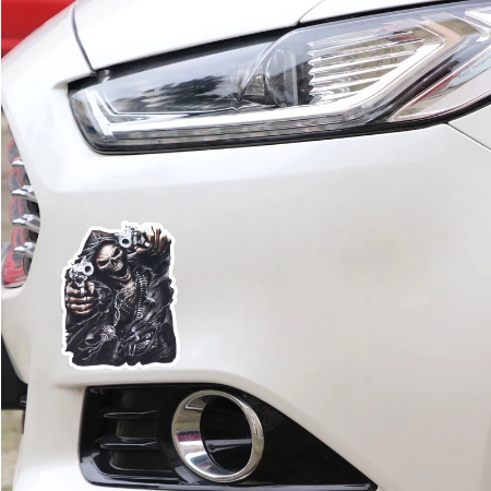 Grim Gun Totting Assasin Decal