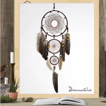 3 Hoops Large Brown Dreamcather