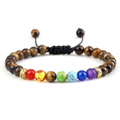 Handmade Chakra Yoga Boho natural Stone Bracelet (2 styles)