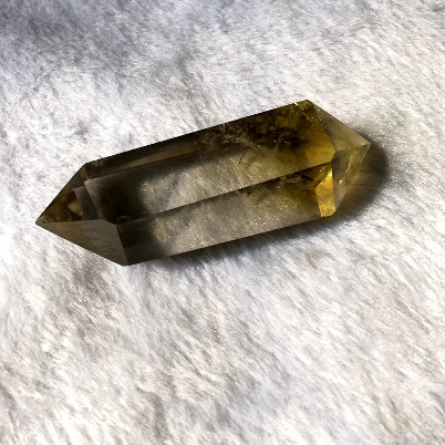 Rare Lemon Quartz Quartz Crystal Hexagonal Wand