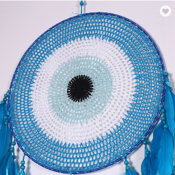 Extra Large Blue Boho Hand Woven Dream Catcher