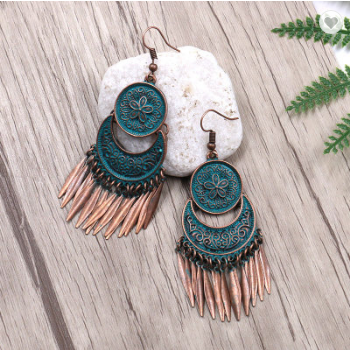 3 Set Vintage Boho Tassel Pendant Earring