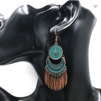 3 Set Vintage Boho Tassel Pendant Earring
