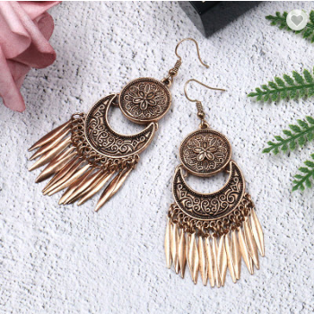 3 Set Vintage Boho Tassel Pendant Earring