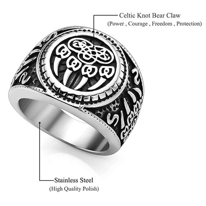 Nordic Viking Bear Claw Ring