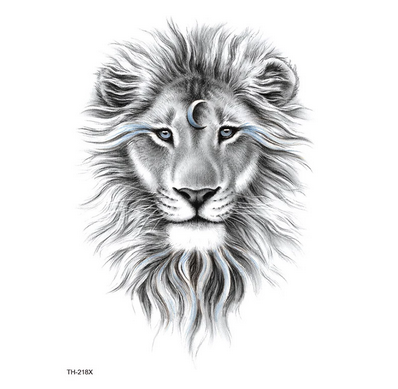 Lion, Tiger or Wolf Henna Temporary Tattoo