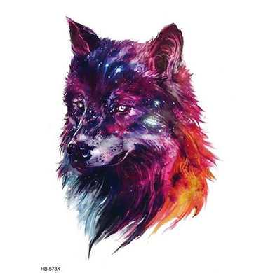 Lion, Tiger or Wolf Henna Temporary Tattoo