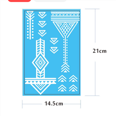 Tribal White Hand Henna Pattern Temporary Tattoo