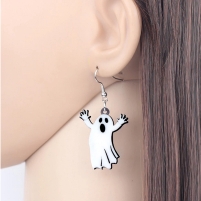 Ghost  Boo Acrylic Drop Earrings