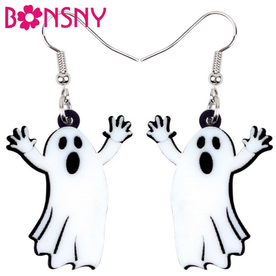 Ghost  Boo Acrylic Drop Earrings