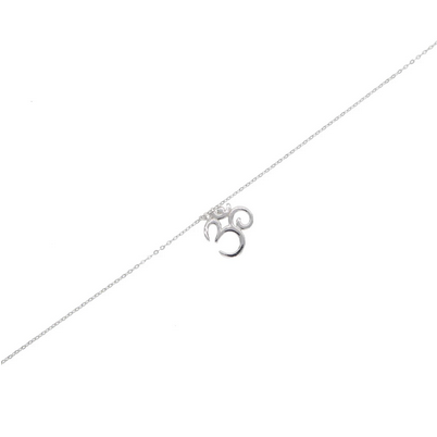 Om Sacred Symbol Necklace 925 Sterling Silver