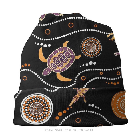 Australian Aboriginal Authentic Art Street Beanie Slouch