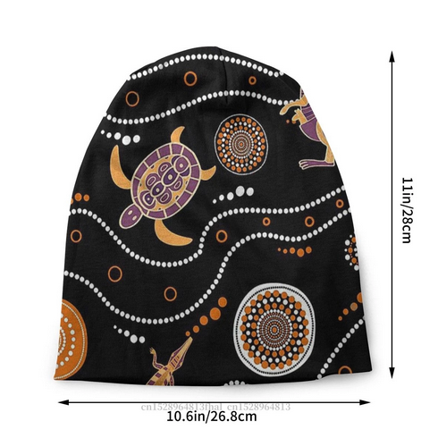 Australian Aboriginal Authentic Art Street Beanie Slouch