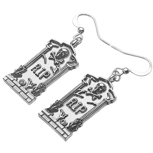 RIP Headstone Earrings (Gold or Silver)