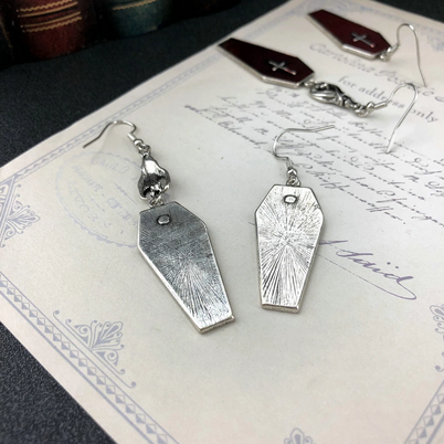 Vampire Casket Goth Earrings