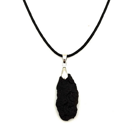 Natural Tektite Meteorite Rock Pendant