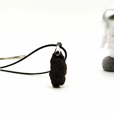 Natural Tektite Meteorite Rock Pendant