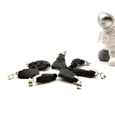 Natural Tektite Meteorite Rock Pendant