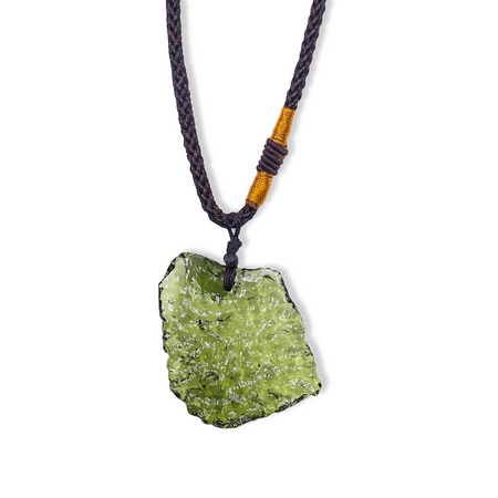 Natural Czech Moldavite Meteorite Pendant