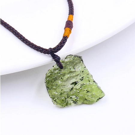Natural Czech Moldavite Meteorite Pendant