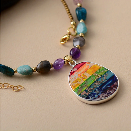 Bohemian 7 Chakra Pendant Necklace