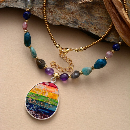 Bohemian 7 Chakra Pendant Necklace