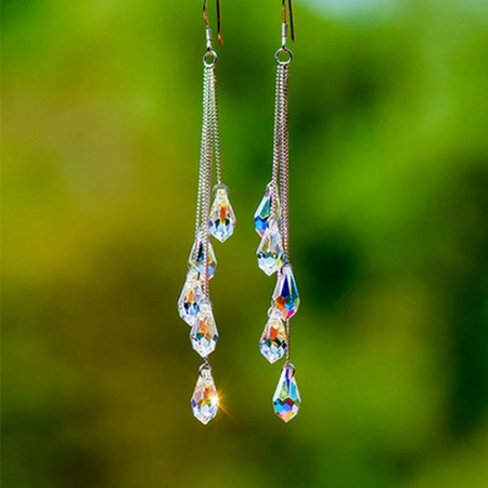 Crystal Prism Dangle Earrings
