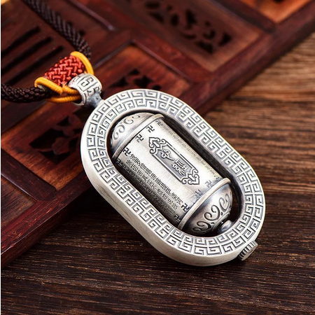 New Heart Sutra Shurangama Spinning Mantra Pendant