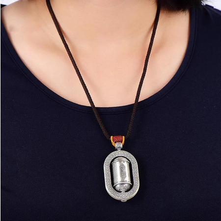 New Heart Sutra Shurangama Spinning Mantra Pendant