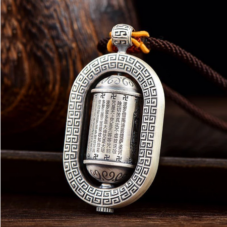 New Heart Sutra Shurangama Spinning Mantra Pendant