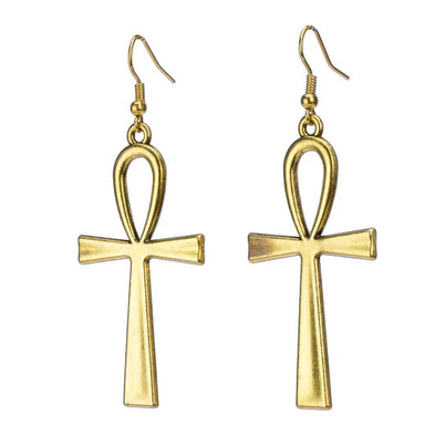 Egyptian Ankh Life Symbol Cross Earrings