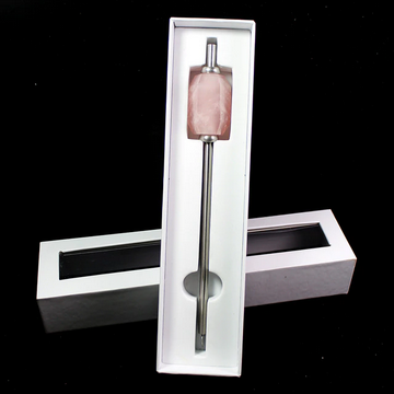 Eco-friendly Reusable Natural Crystal Stainless Steel Drink Straw With Brush (3 Styles)